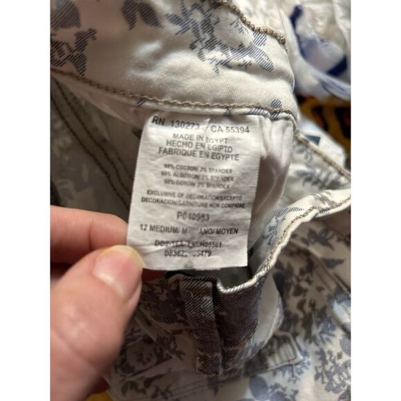 Lee Platinum Label Blue Blk White Capris Women’s 12 Medium EUC Back To School - Picture 10 of 11